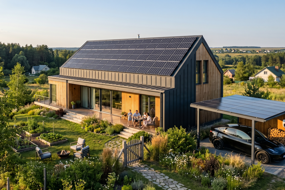 Гибридная система солнечных панелей с накопителем